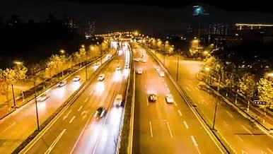 8K航拍城市交通车流延时摄影视频的预览图
